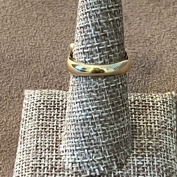 Brent Neale look-alike Flush Mount East-West Gold Plated Ring - Picture 4 of 8